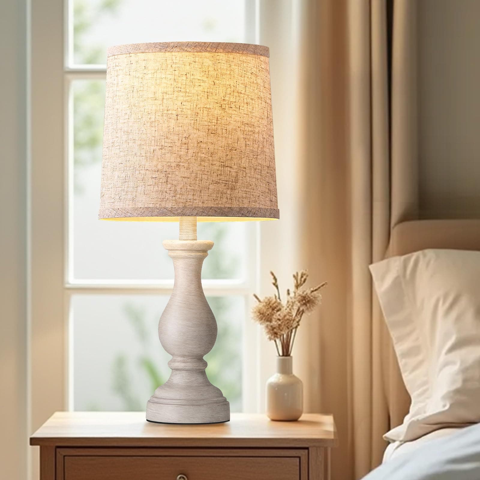 Seealle farmhouse table lamps bedside profile detail