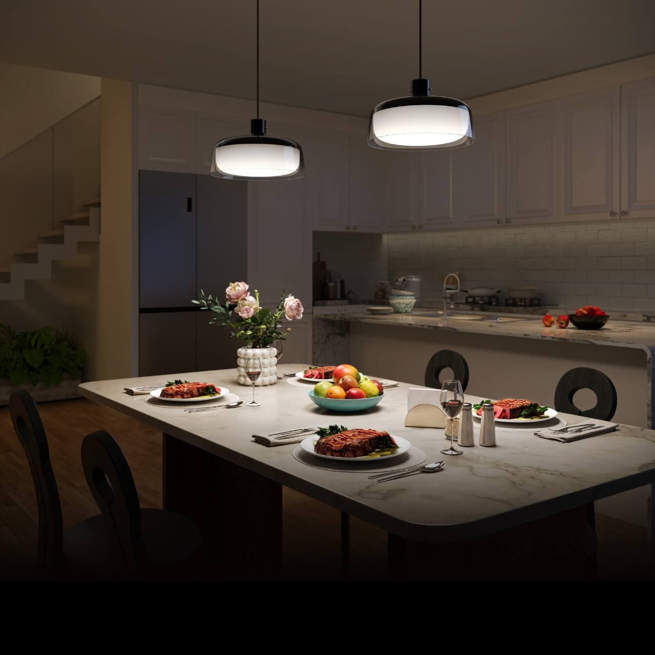 Govee Pendant Light three-zone control detail