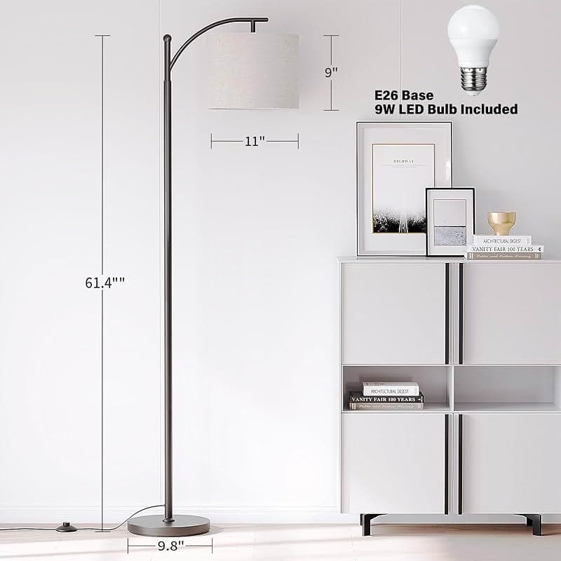 SUNMORY arc floor lamp adjustable shade detail